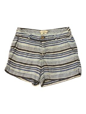 Striped Blue and White Women’s Casual Shorts